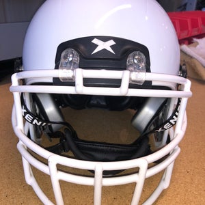 USED XENITH X2E+ ADULT FOOTBALL HELMET - LARGE - METALLIC WHITE