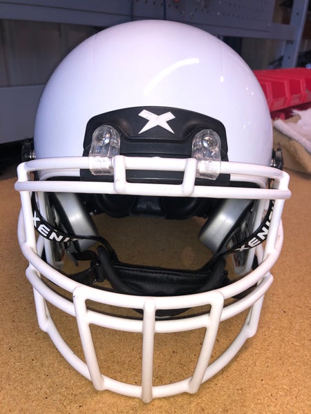 USED XENITH X2E+ ADULT FOOTBALL HELMET - LARGE - METALLIC WHITE