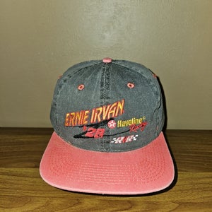 Vintage Ernie Irvan Texaco Havoline Nascar Racing Black Red Sports Hat Snapback