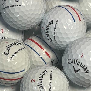 36 Premium AAA White Callaway Chrome Soft X Used Golf Balls with Mesh Bag