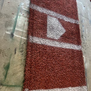 (New) Home made synthetic turf orange hitters mat 90” wide by 46” long