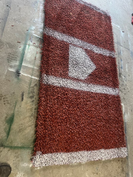(New) Home made synthetic turf orange hitters mat 90” wide by 46” long