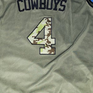 Dallas Cowboys #4 Prescott Camo Olive Green sleeveless tank top XL Men's Nike Jersey (New)