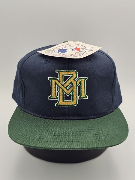 NEW Vintage Milwaukee Brewers 1990s MLB Sports Plain Logo Twill Hat Snapback