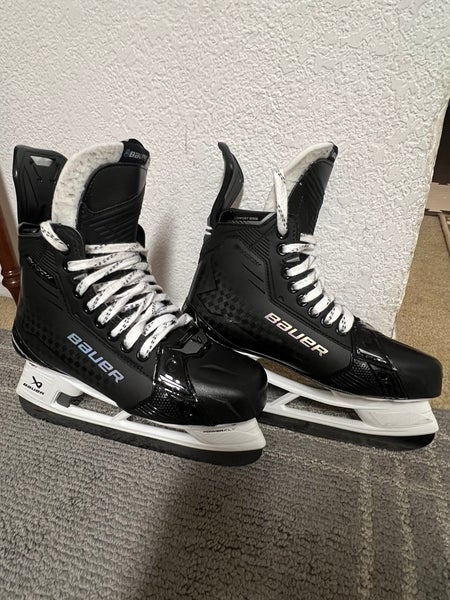 Bauer Supreme Shadow 8.75 Fit 3 hockey skates W/ FLY-TI Steel, Bauer Aetrex Fit A (Like New)