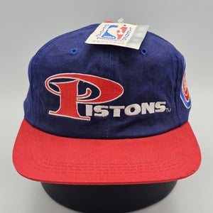 Vintage Detroit Pistons NBA Sports AJD Basketball Nwt Hat Cap Vtg 90s Strapback