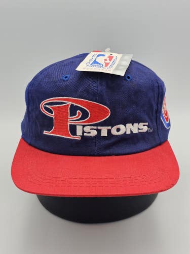 Vintage Detroit Pistons NBA Sports AJD Basketball Nwt Hat Cap Vtg 90s Strapback