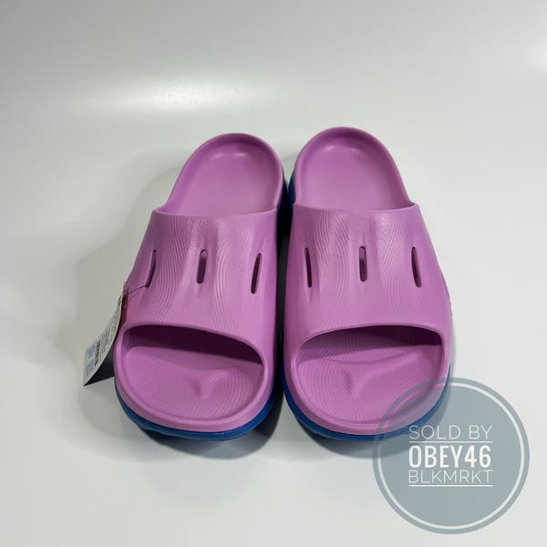 Hoka Ora Recovery Slide 3 Cyclamen Purple Sky Blue Sandal 14  display picture 3