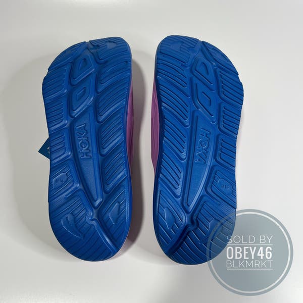 Hoka Ora Recovery Slide 3 Cyclamen Purple Sky Blue Sandal 14  display picture 2