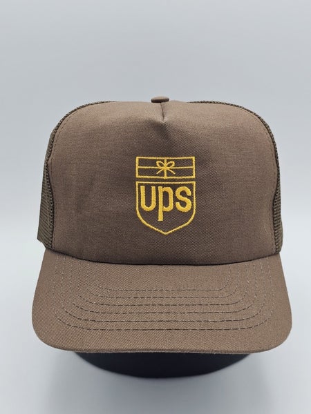 Vintage 80s 90s UPS Hat Cap Trucker Mesh Snapback Made In USA