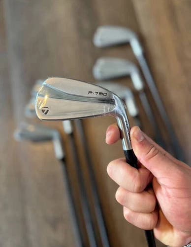 Men's 2023 TaylorMade P-790 Right Handed Iron Set Stiff Flex 7 Pieces Steel Shaft (New)