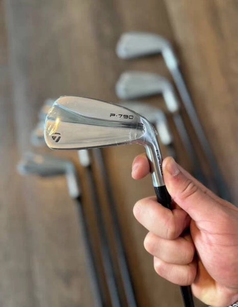 Men's 2023 TaylorMade P-790 Right Handed Iron Set Stiff Flex 7 Pieces Steel Shaft (New)
