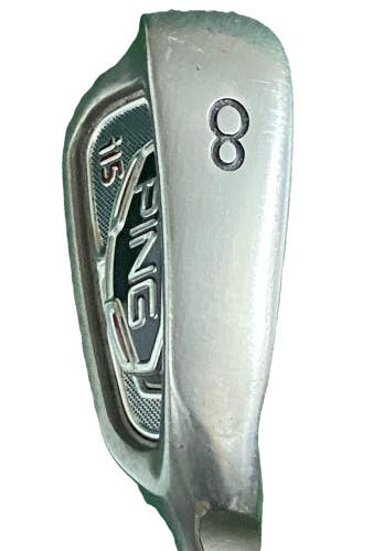 Ping i15 8 Iron Orange Dot 2* Flat RH Men's Stiff Steel 36" Good Factory Grip