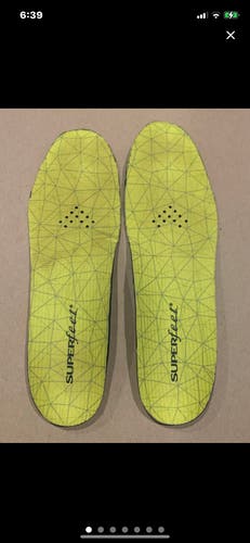 SuperFeet Yellow Comfort Skate Insoles Footbeds D 7.0 *USA Shipping Only - Read Full Description*