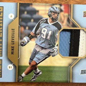 2011 upper deck MLL Major league lacrosse Mike Leveille 3 Color Patch Chicago Machine