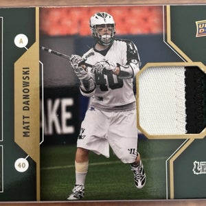 2011 upper deck MLL Major league lacrosse PLL Matt danowski 3 color patch Long Island lizards