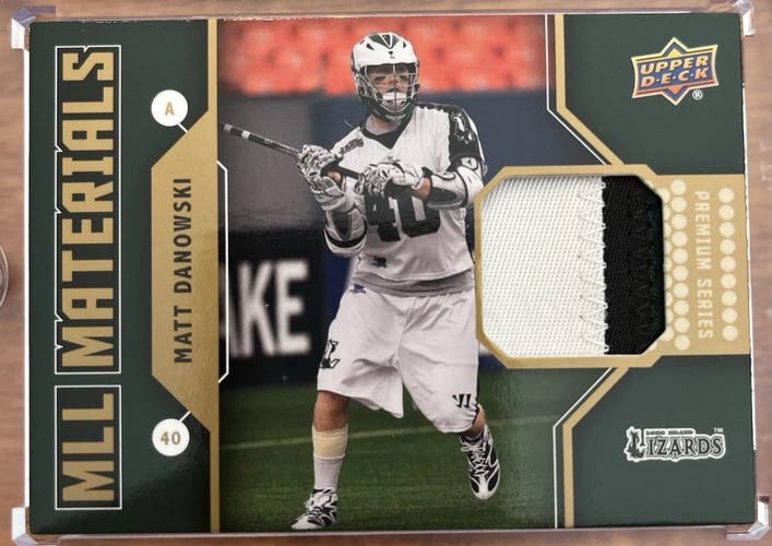 2011 upper deck MLL Major league lacrosse PLL Matt danowski 3 color patch Long Island lizards