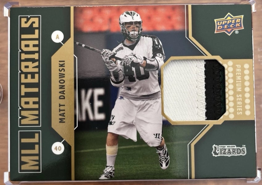 2011 upper deck MLL Major league lacrosse PLL Matt danowski 3 color patch Long Island lizards