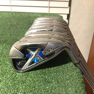 Callaway X-22 Irons Set (3-PW) Uniflex Steel Shafts
