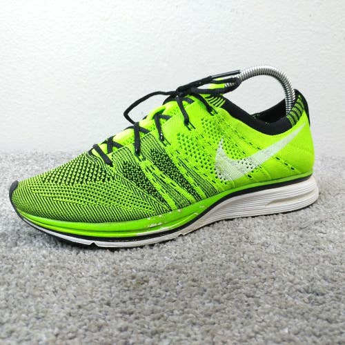 Nike Flyknit Trainer Mens Size 7.5 Running Shoes 532984-301 Electric Green