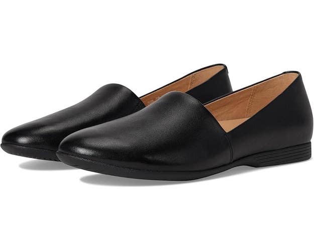 Dansko Larisa 2036020200 Flat Women's US 7.5-8 Black Leather Loafers Shoes PQ651