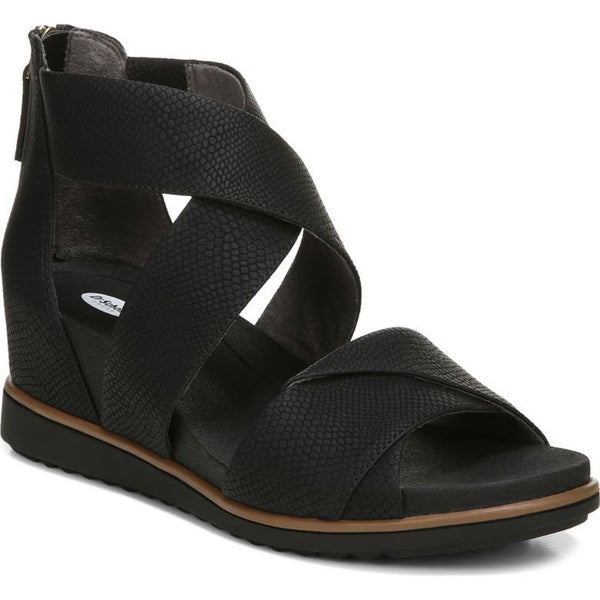 Dr. Scholl's Shoes Golden Hour H4980S1 Sandals Women's 9.5 Black Round Toe PQ666