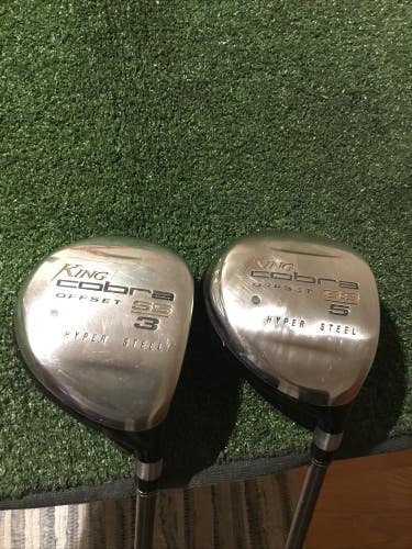 King Cobra SS Offset Woods Set (3W & 5W)Stiff Aldila HM Tour 60g Graphite Shafts