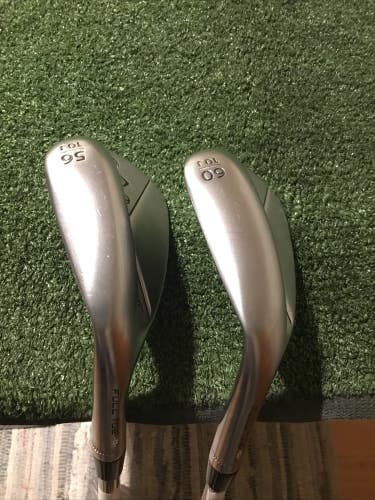Callaway Left Handed Jaws Raw Full Toe J-Grind Wedge Set SW &LW Wedge Flex Steel