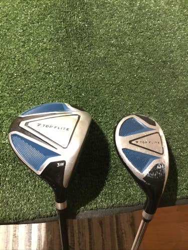 Top Flite Wood & Hybrid Set (3 Wood & 4 Hybrid)Mens Graphite & Steel Shafts