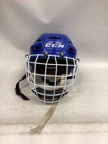 Used CCM RESISTANCE 300 Hockey Helmet Only Royal Blue SM 11851-S000037553