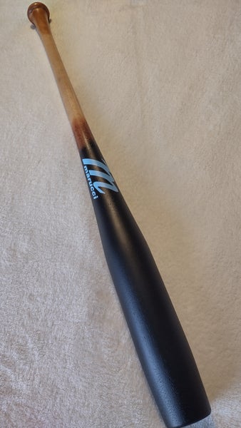NEW Torpedo Marucci 33"/32.5oz Maple Wood Baseball Bat Blem AP5 Matte Black/Natural/Baby Blue