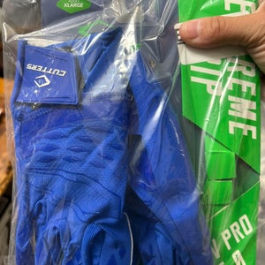 Blue Adult XL Cutters Rev pro 5.0 Gloves (New) football gloves