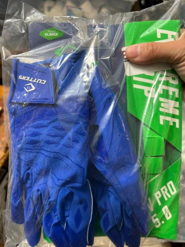 Blue Adult XL Cutters Rev pro 5.0 Gloves (New) football gloves
