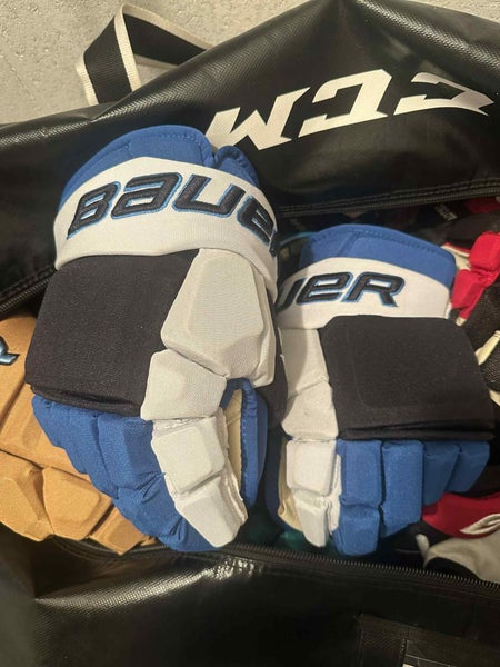 Jets Retro Bauer Vapor 2X Gloves 14" Pro Stock (New)