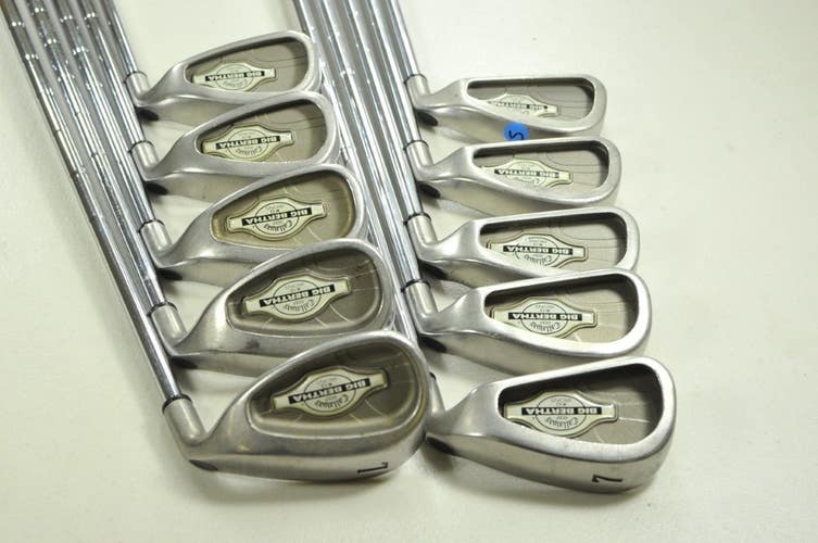 Callaway Big Bertha X-12 3-PW,SW,LW Iron Set RH Memphis 10 Stiff Steel # 201367