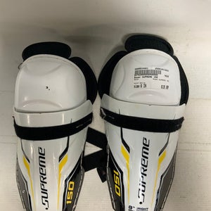 Used Bauer SUPREME 150 Youth Shin Guards White 8" 11823-S000034481
