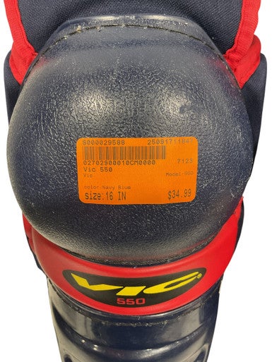 Used Vic 550 Senior Shin Guards Navy Blue 16" 11847-S000029588