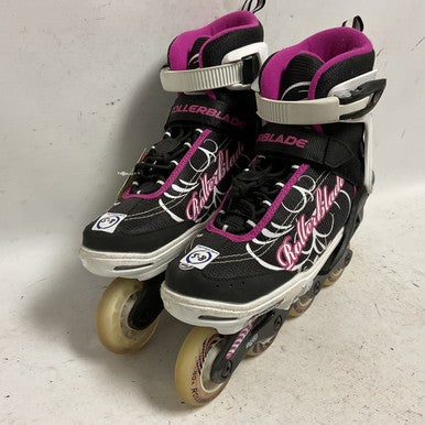 Used Rollerblade SPITFIRE XT G 5-8 Senior Rec Fitness Skates Black Adjustable 11855-S000191499