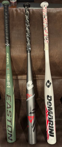 3) slow pitch softball bats 34" (Used)