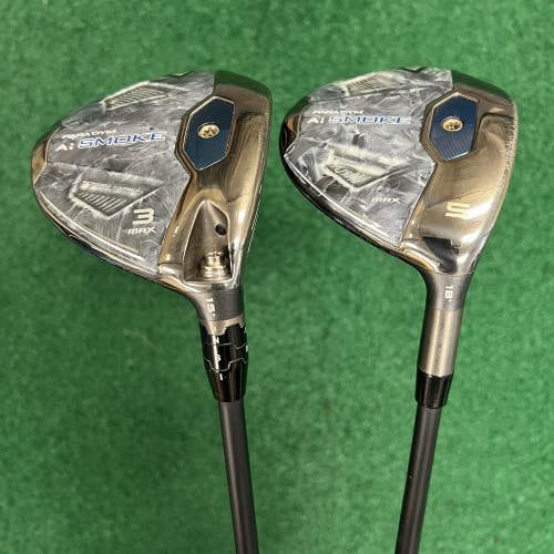 Callaway Paradym AI Smoke Max 3 & 5 Wood Set MRH Tensei Blue Stiff Flex w/HC's
