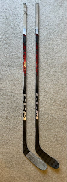 2 Intermediate CCM Jetspeed FT6 Pro Left Hand Hockey Sticks -  P28 (Used)