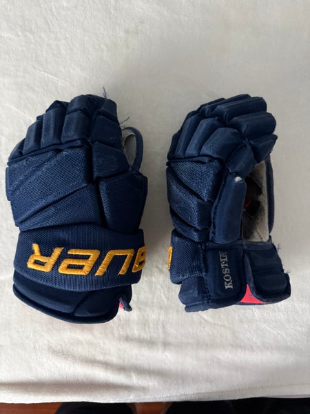 St Louis Blues “Kostin” Bauer Gloves 15" Pro Stock (Very Used)