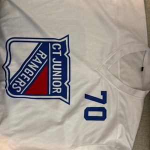 White CJR XL Youth Kids Unisex Jersey (Used)