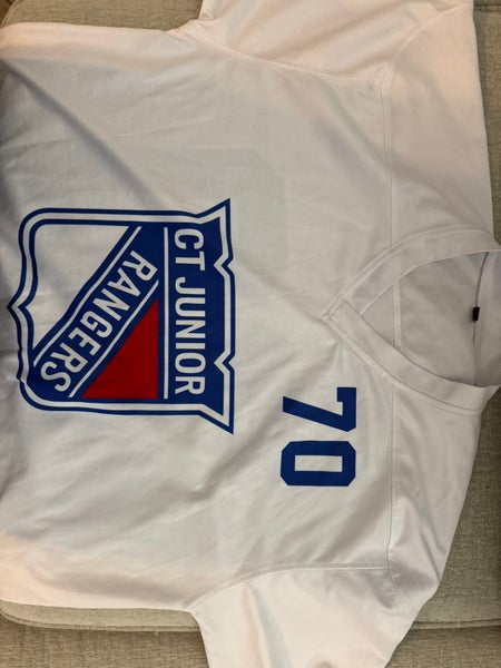 White CJR XL Youth Kids Unisex Jersey (Used)