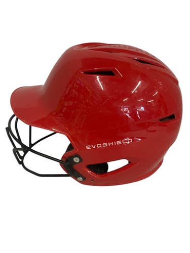 Used Evoshield HELMET W/MASK Batting Helmet w/Mask Red M/L 11406-S000106551