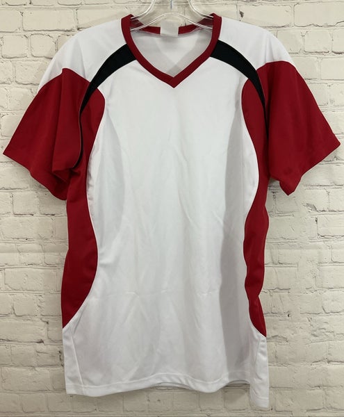 High Five 121585 Adult's 100% Polyester Soccer Jersey White Red Black Small