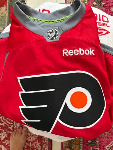 Pro Stock NHL Philadelphia Flyers Reebok Edge 3.0 Practice Jersey Red 52