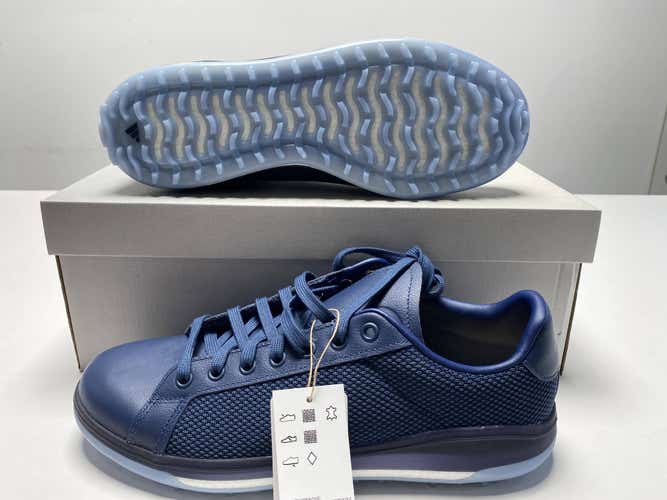 Adidas Go-To Spikeless 1 Waterproof Golf Shoes Navy Blue Men's SZ 10 (HO3678)