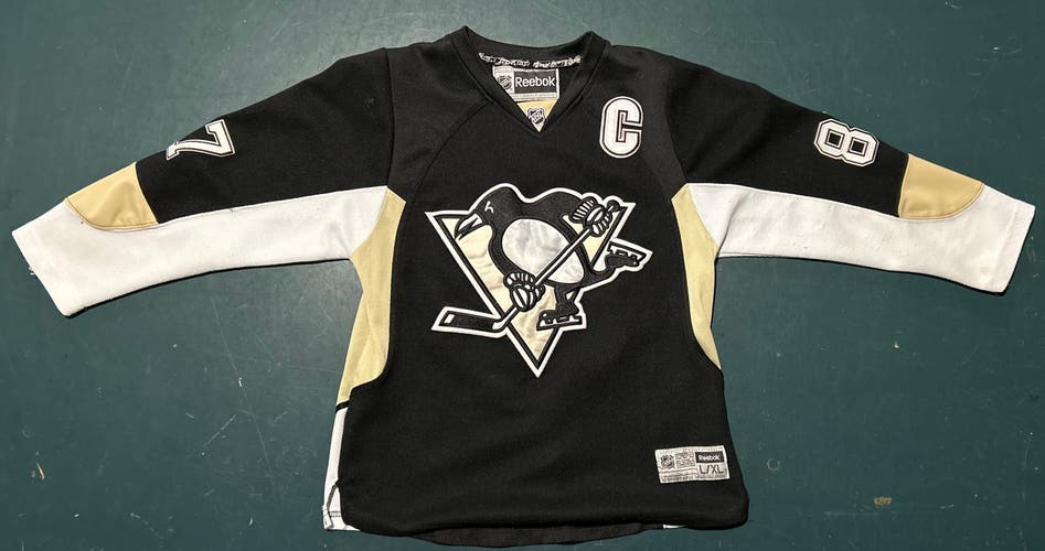 Black Large/Extra Large Kids Unisex Reebok Jersey (Used)