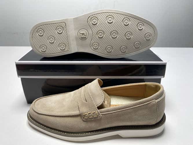 FootJoy Loafer Golf Shoes Beige Men's SZ 9.5 (79076)